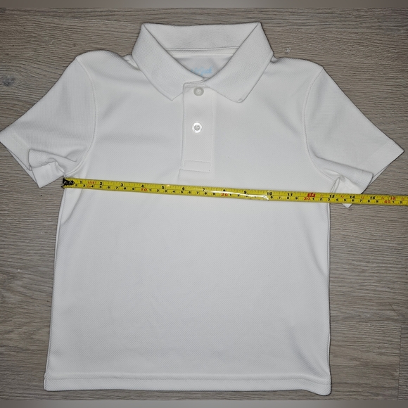 Cat & Jack Short Sleeve Polo Uniform Shirt size XS 4/5 - White - Picture 4 of 5